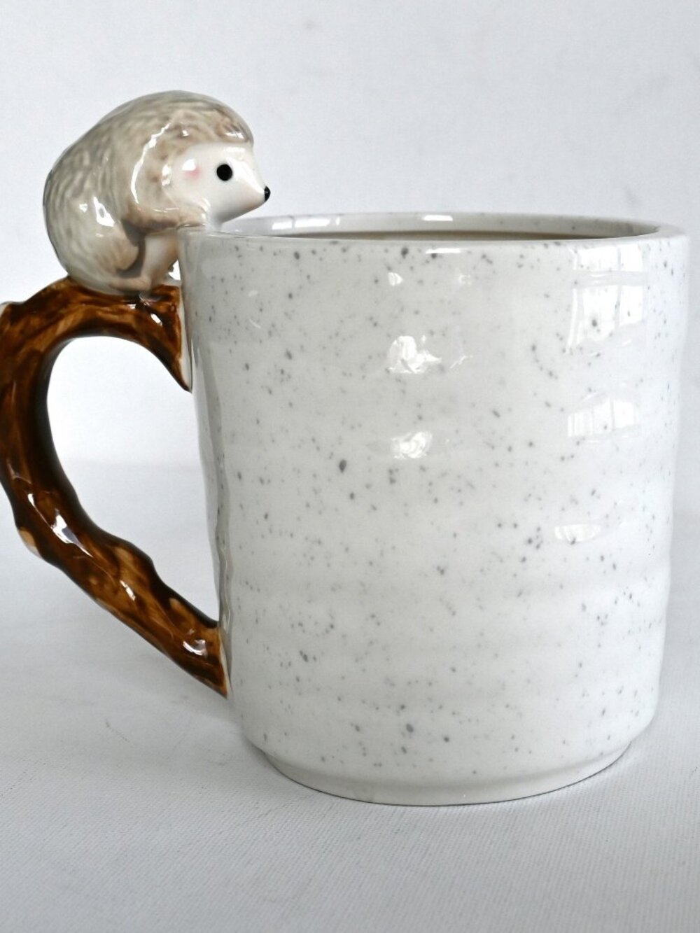 World Market Ceramic Mug With 3D Hedgehog On Brown Handle